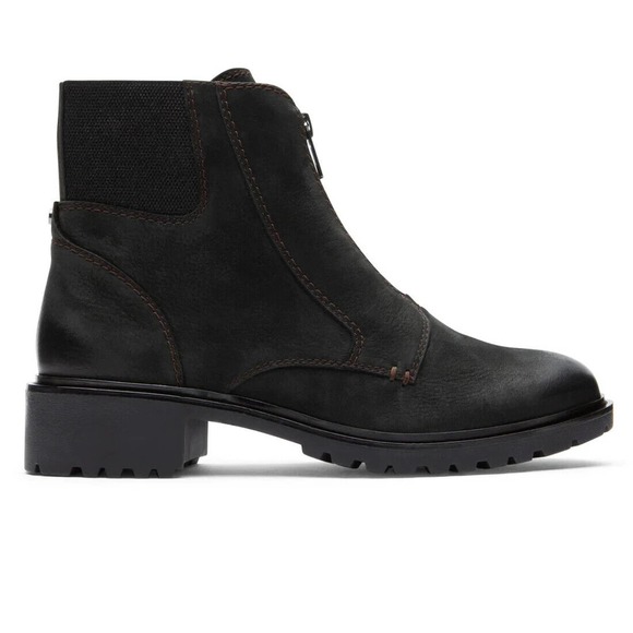 Cobb Hill Winter Center Zip Boots Nubuck Women's Black 8 Wide ($C)3771 - Picture 1 of 5